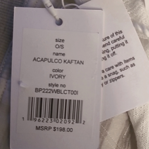 NWT Walter Baker Ivory Tassel Acapulco Kaftan - Picture 9 of 9